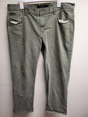 Calvin Klein Jeans Men's Olive Green Stretch Pants Size 38x30